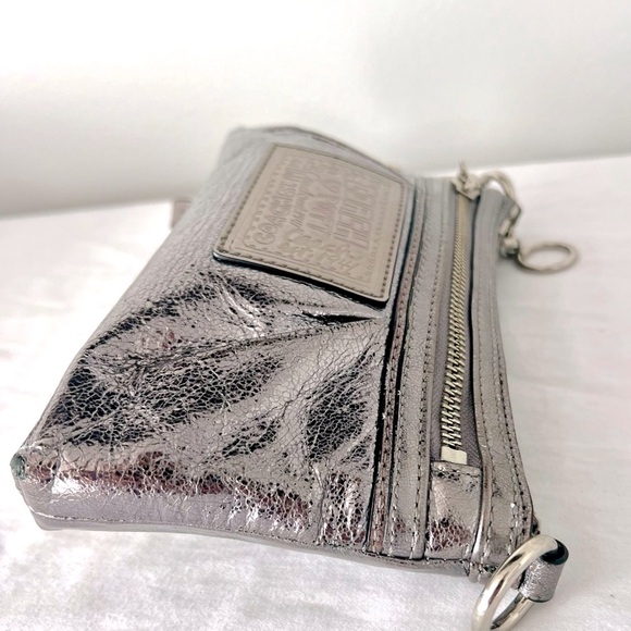 Coach Poppy Silver Wristlet - Picture 4 of 8
